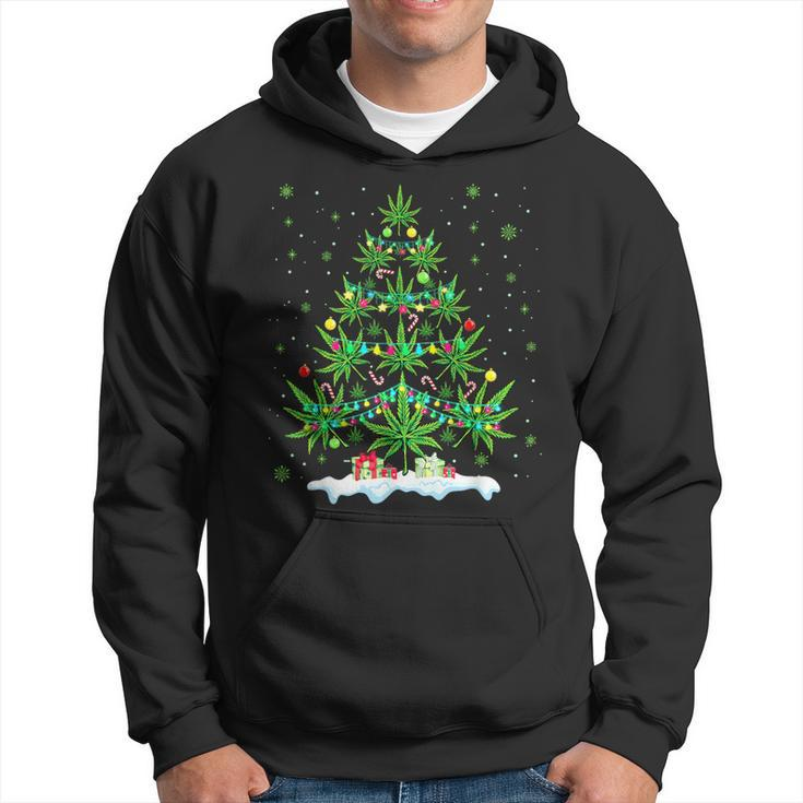 Cannabis Christmas Tree Xmas Smoking Weed Marijuana Hoodie
