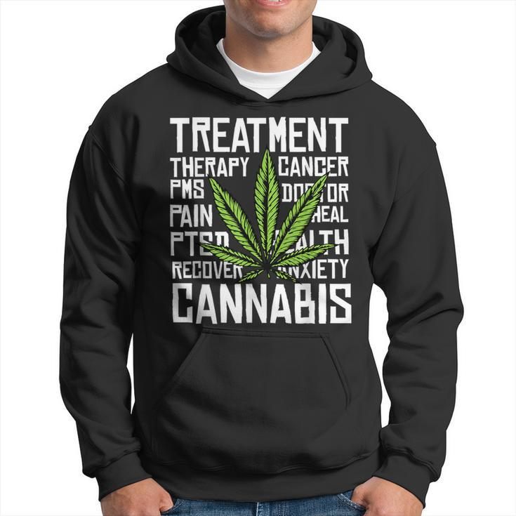 Cannabis Medical Marijuana Leaf Cbd Cool Weed Lover Hoodie