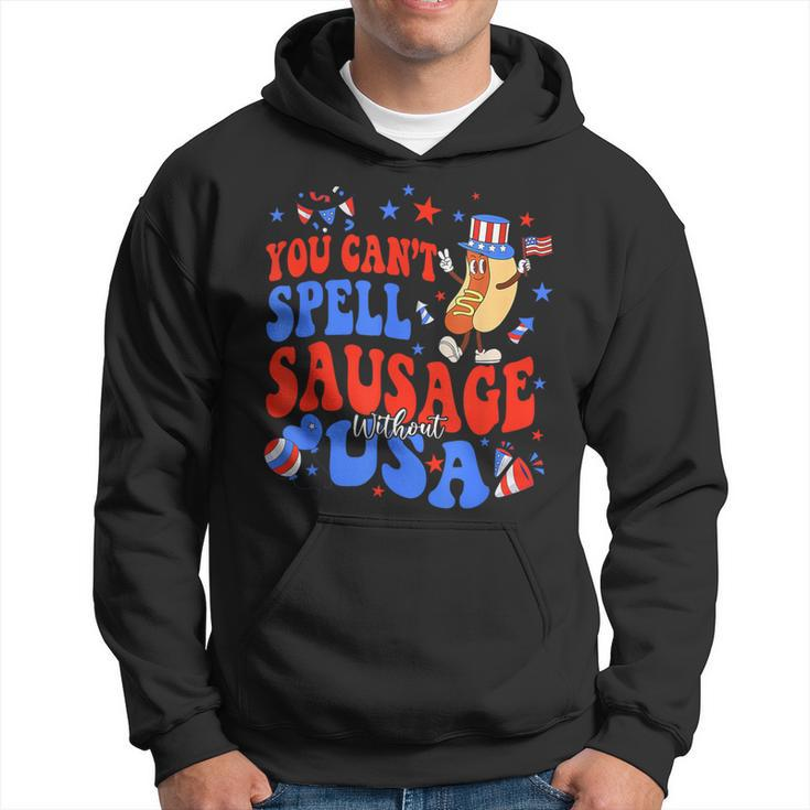 You Cant Spell Sausage Without Usa 4Th Of July Hotdog Hoodie
