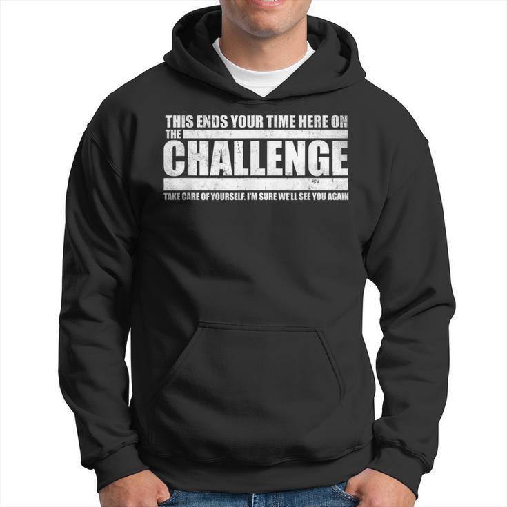 The Take Care Of Yourself Challenge Quote Distressed Hoodie