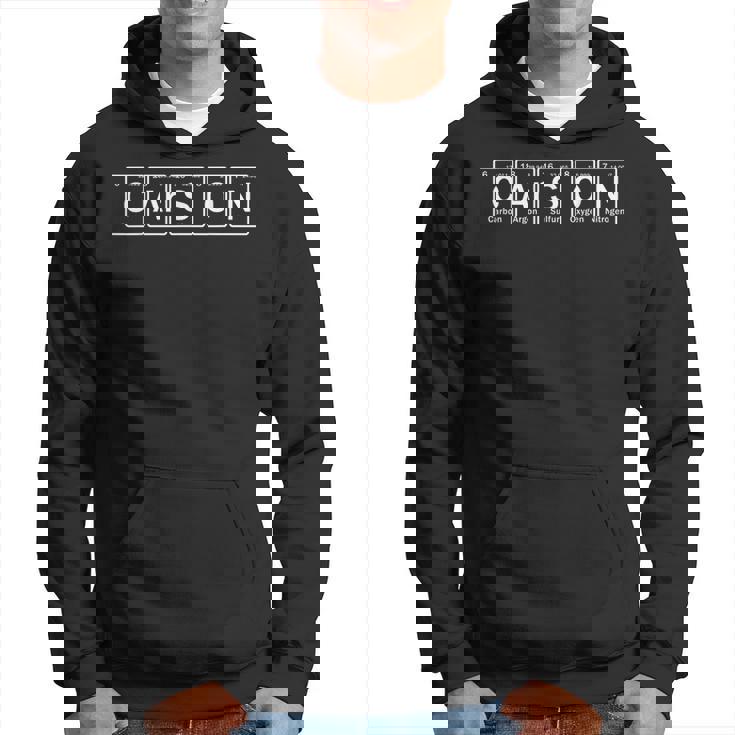 Carson Name Personalized In Periodic Table Elements Hoodie