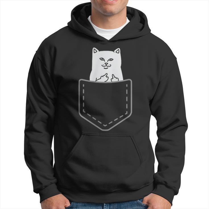 Cat Flipping Off Cat Hoodie