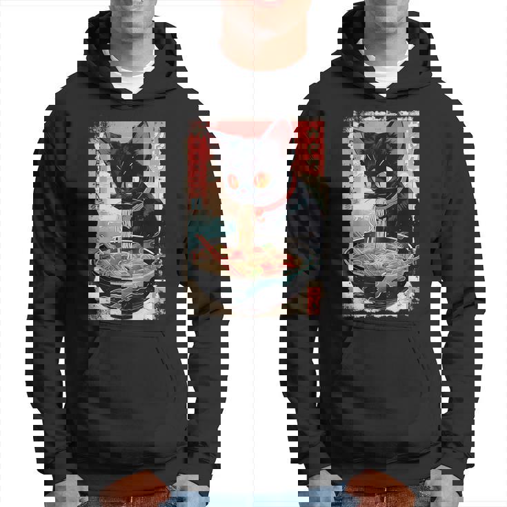 Cat Ramen Noodle Japanese Anime Manga Ramen Cat Hoodie