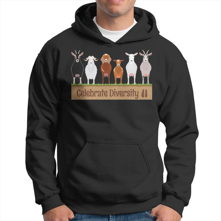 Celebrate Diversity Pet Goats  For Goat Lovers Hoodie