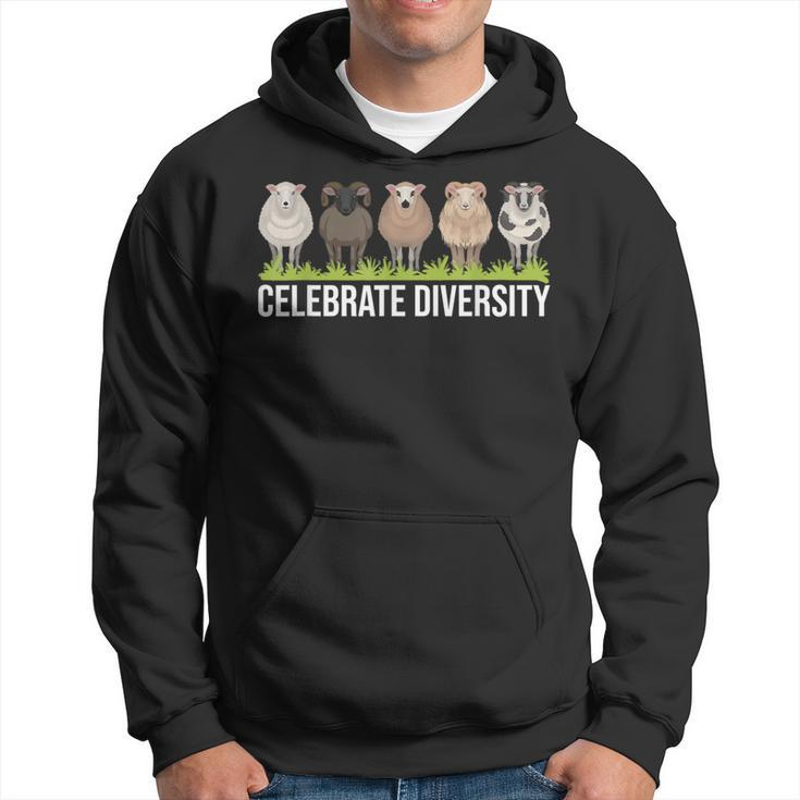 Celebrate Diversity Sheep Whisperer Herder Farmer Hoodie