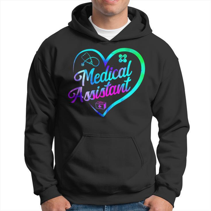 Certified Medical Assistant Watercolor Heart Cma Hoodie