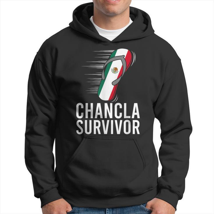 Chancla Survivor Mexico Mexican Flag Joke Idea Hoodie