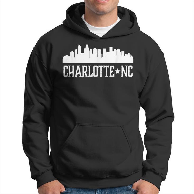 Charlotte Nc North Carolina Cities Skyline Silhouett Hoodie