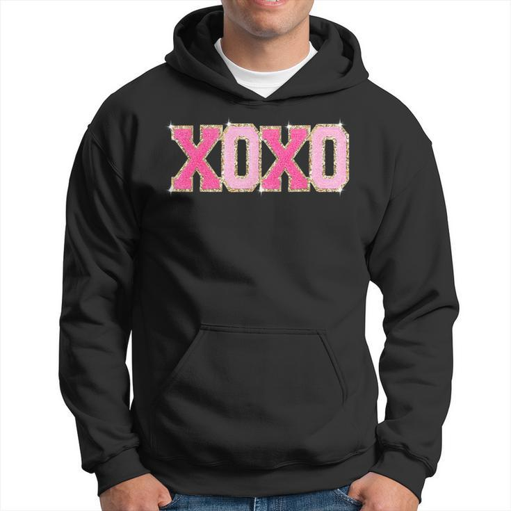 Chenille Patch Sparkling Xoxo Valentines Day Heart Love Hoodie