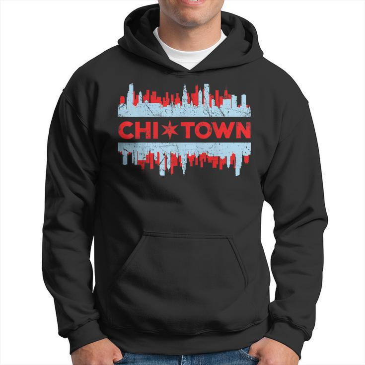 Chi Town Chicago Flag Skyline Hoodie