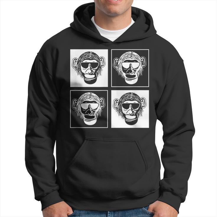 Chimpanzee Sunglasses Square Monkey Hoodie