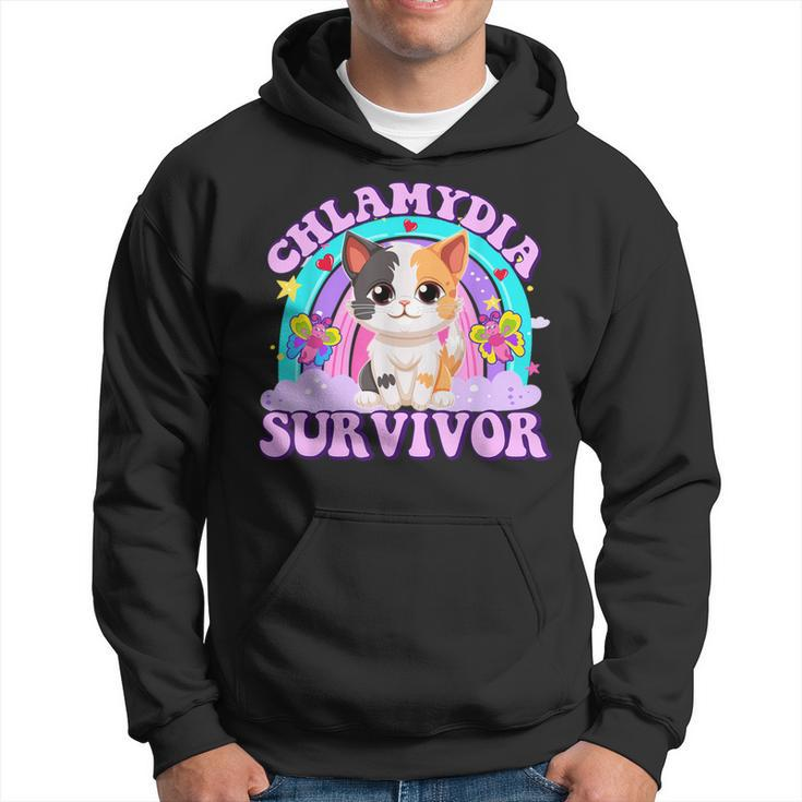 Chlamydia Survivor Cat Meme For Adult Humor Hoodie
