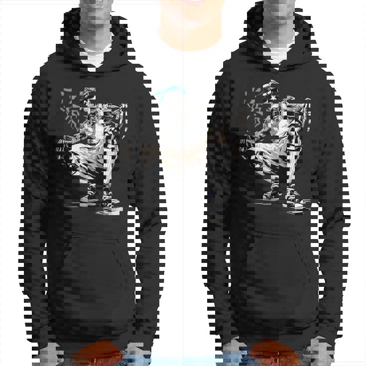 Cholo Chicano Homie Cool Mexican Gangster Skeleton Con Safos Hoodie