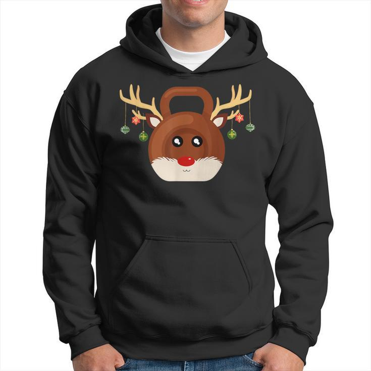Christmas Gym Workout Reindeer Kettlebell Xmas For Gym Lover Hoodie