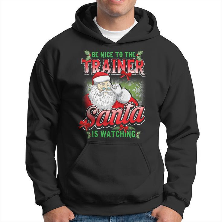 Christmas Personal Trainer Gym Workout Exercise Santa Claus Hoodie