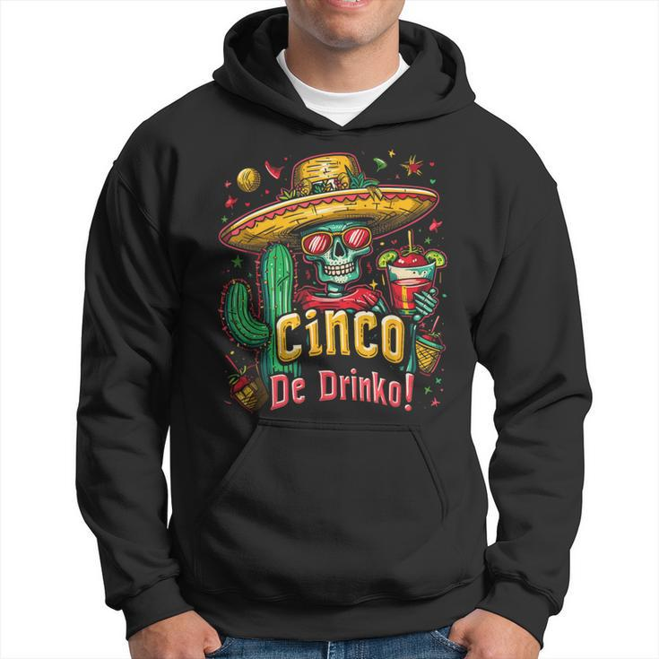 Cinco De Drinko Mexican Skull Fiesta 5 De Mayo Drinking Hoodie