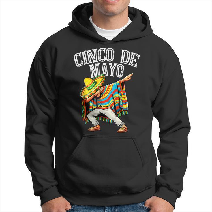 Cinco De Mayo Dabbing Mexican Poncho Sombrero Hat Boys Men Hoodie