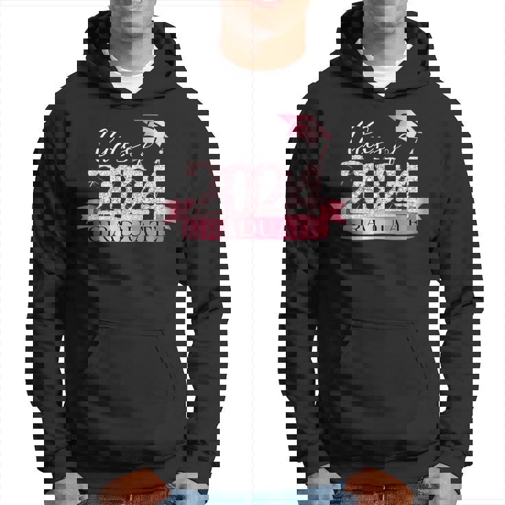 Class Of 2024 Graduate I Senior Year Item White Pink Hoodie