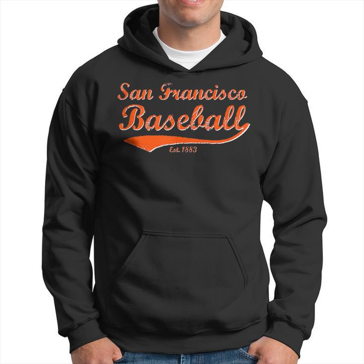 Classic San Francisco California Baseball Fan Retro Vintage Hoodie