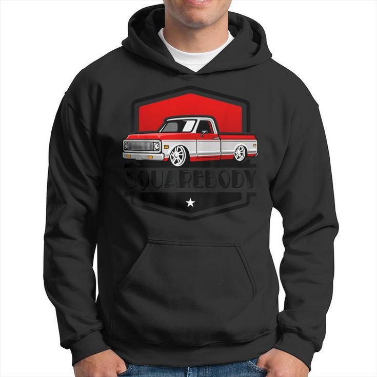Classic Squarebody Pickup Truck Lowered Automobiles Vintage Hoodie