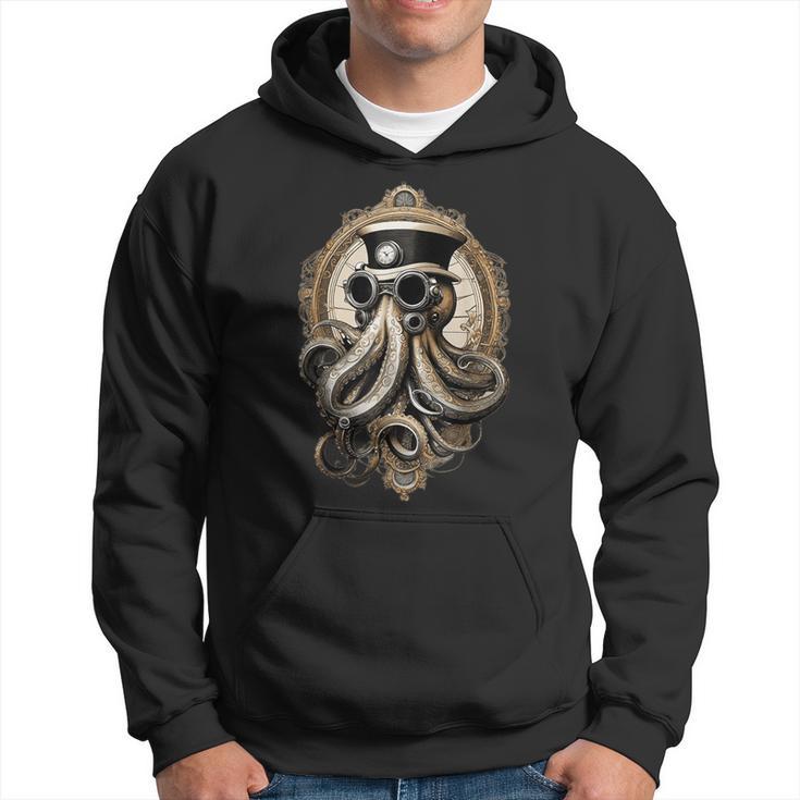 Classic Steampunk Octopus Retro Vintage Funky Fun Graphic Hoodie