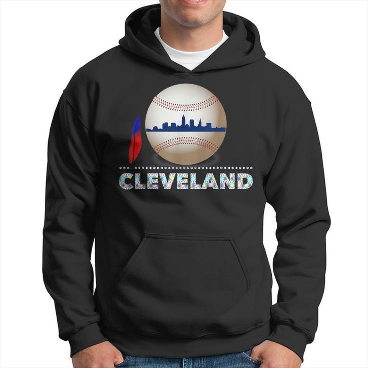 Cleveland Hometown Indian Tribe Ball With Skyline Hoodie