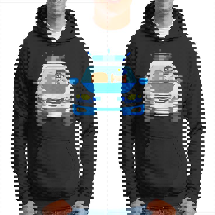 Coche De Policía Con Policía Coche Policíaehículo Niños Niños Sudadera