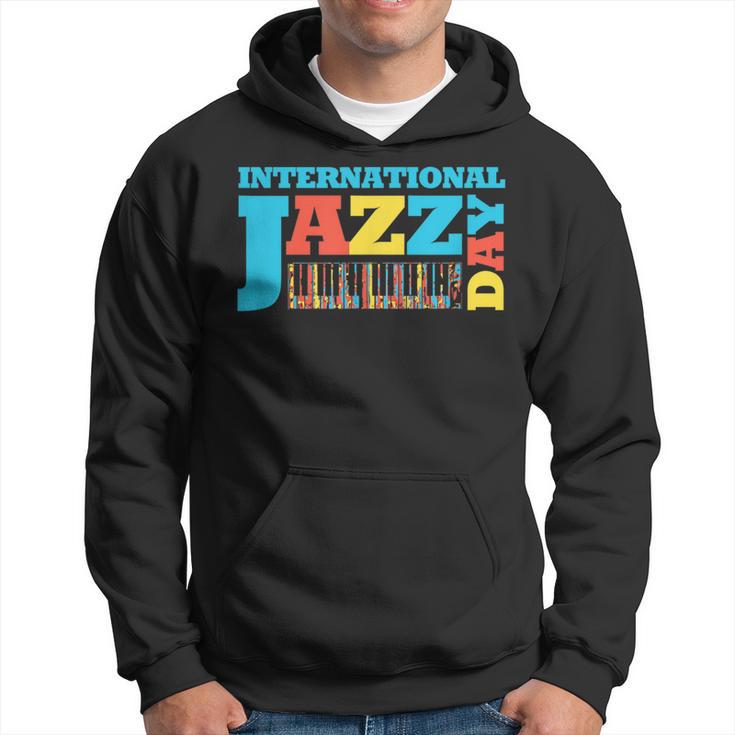 Colorful International Jazz Day Featuring Piano Keys Hoodie