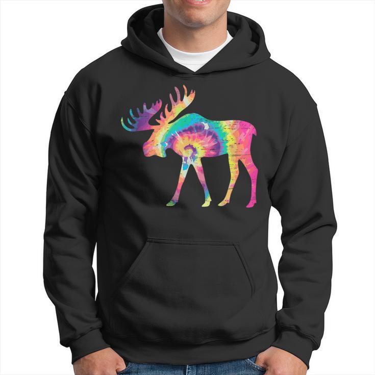 Colorful Moose Alaska Specie Wild Animal Hunting Hoodie