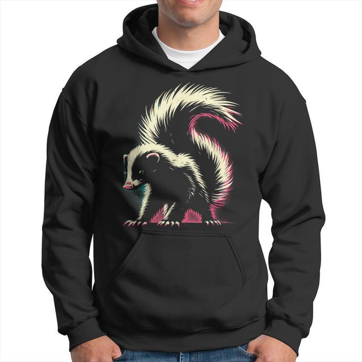 Colorful Skunk Vintage Smelly Skunk Squad Street Cat Lover Hoodie