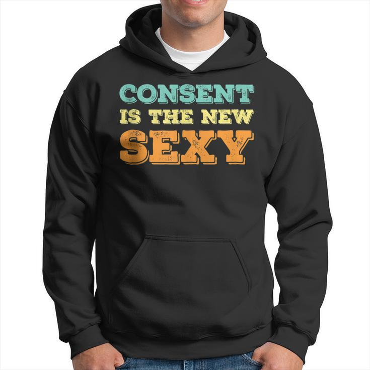 Consent Is The New Sexy Sexual Awareness Vintage Retro Hoodie