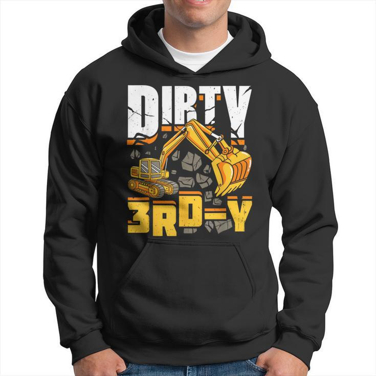 Construction 3Rd Birthday Boy Dirty 3Rd-Y Excavator Hoodie