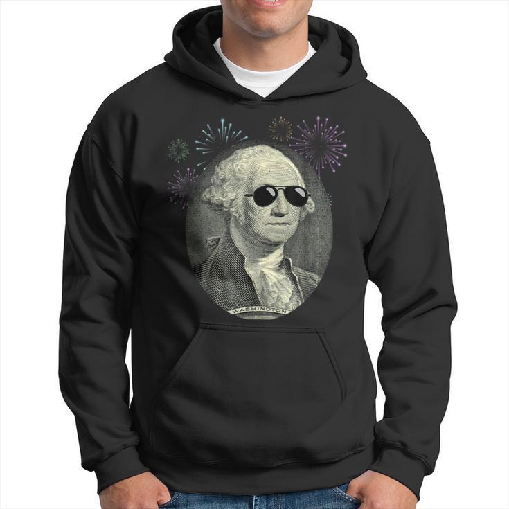 Cool George Washington With Sunglasses T 4Th July Hoodie