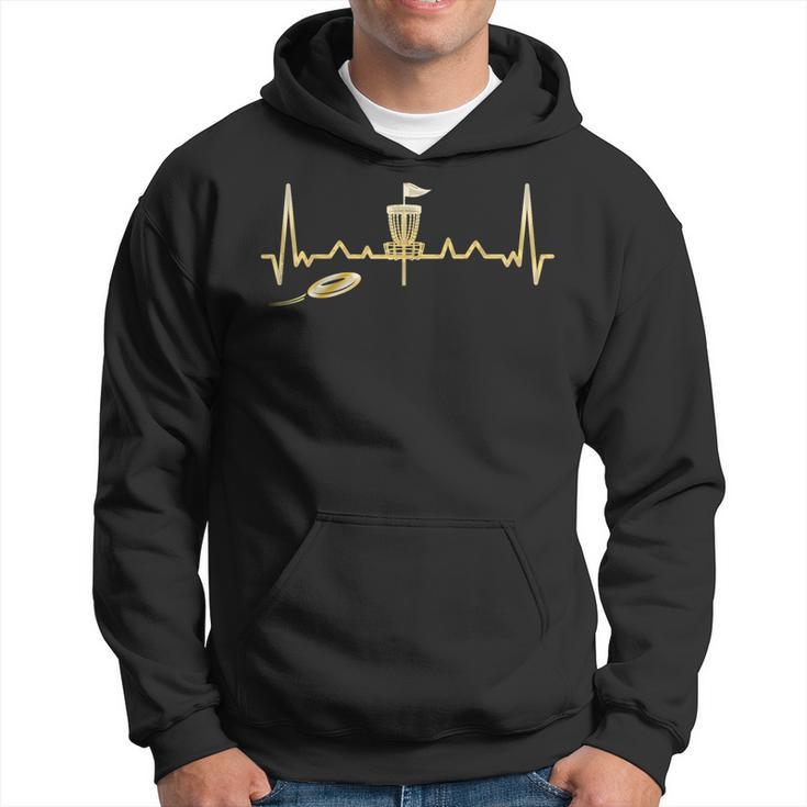 Cool Heartbeat Disc Golf Lovers With Flying Disc Disc Golf Hoodie