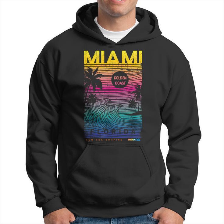 Cool Miami Beach Outfit Colorful Miami Graphic Hoodie