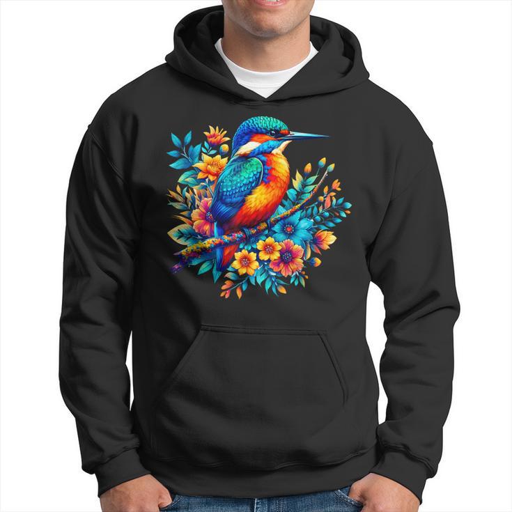 Coole Eisvogel Geist Tier Illustration Tie Dye Kunst Kapuzenpullover