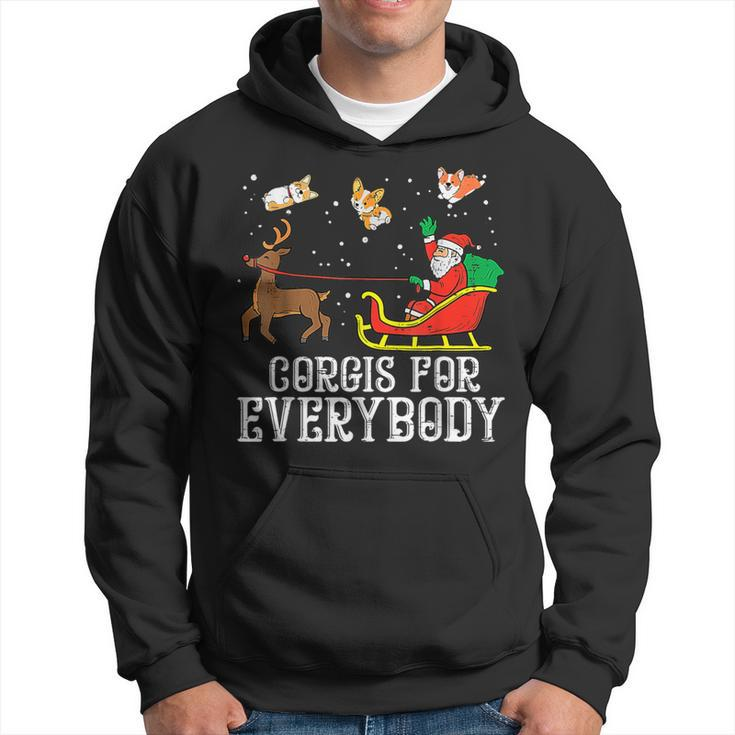 Corgis For Everybody Xmas Christmas Corgi Dog Lover Hoodie