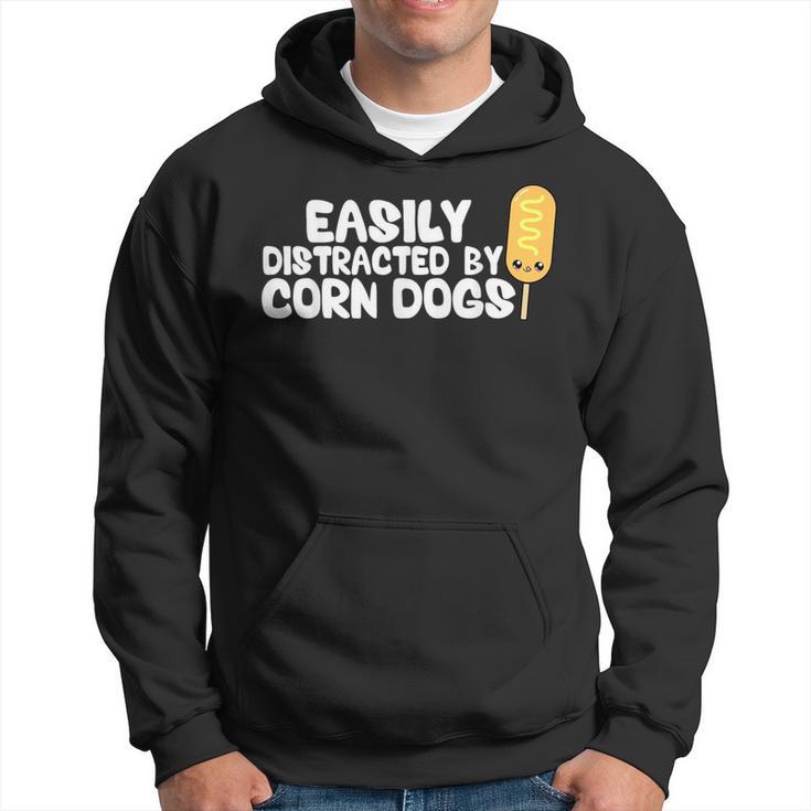 Corndogs Easily Distracted By Corndogs Cute Kawaii Corndog Hoodie