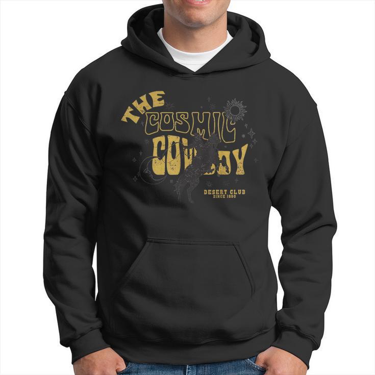 The Cosmic Cowboy Celestial Western Graphic Vintage Retro Hoodie