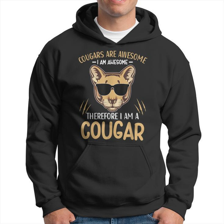 Cougars Are Awesome Cougar Lover Animal Hoodie