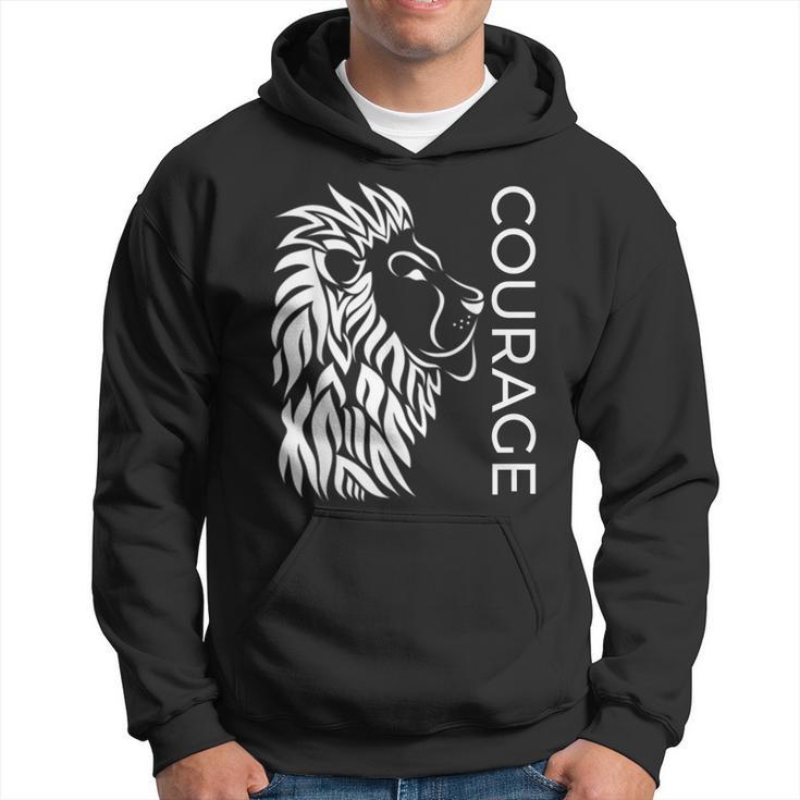 Courage Brave Lion Fighters Fearless Inspiring Hoodie