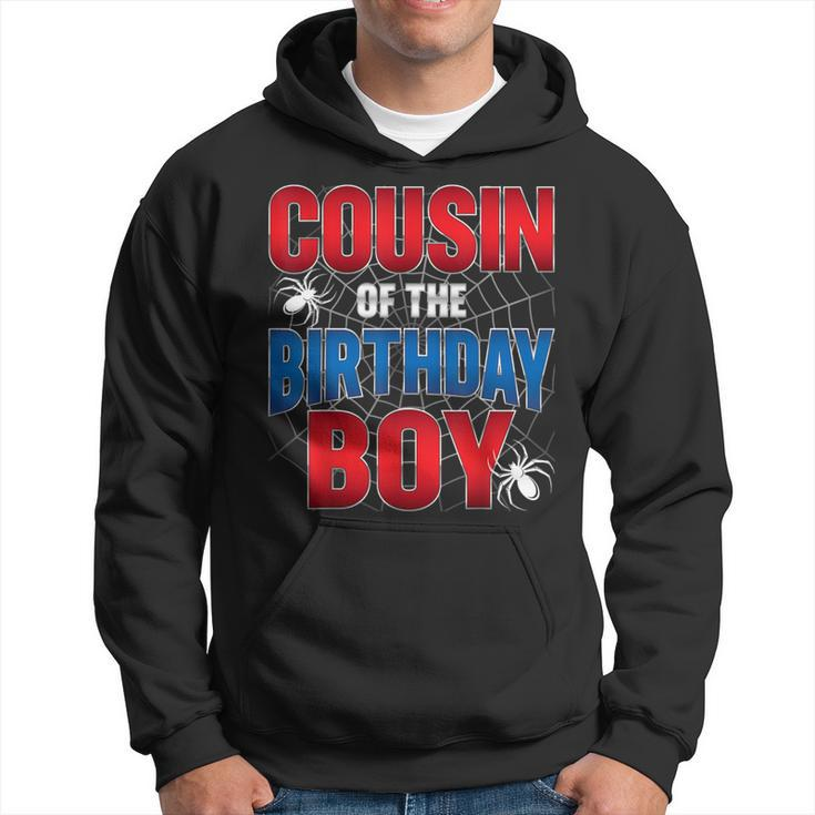 Cousin Of The Birthday Boy Costume Spider Web Birthday Party Hoodie