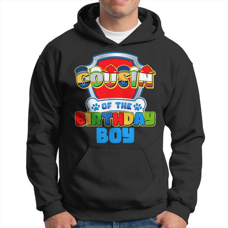 Cousin Of The Birthday Boy Dog Paw Family Matching Boy Girl Hoodie