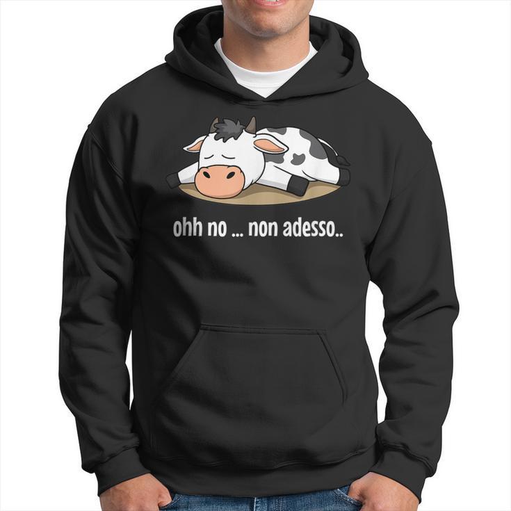 Cow Sleeping Lazy Farm Animal Farmer Farming Italian Italy Hoodie