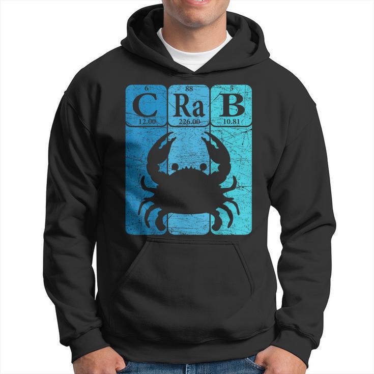 Crab Periodic Table Elements Seafood Crabbing Retro Crabber Hoodie