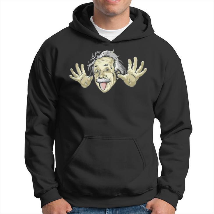 Crazy Physics Professor Wears Tongue Out Albert Genie Hoodie