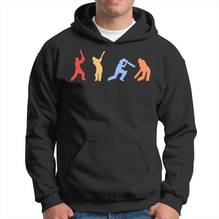 Cricket Retro Vintage Colors Cricket Players Hoodie