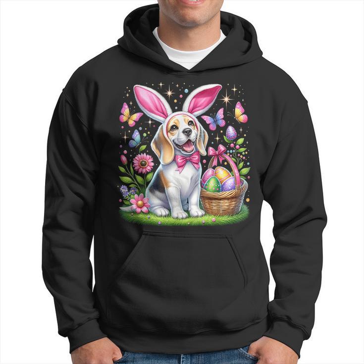 Cute Bunny Beagle Dog Easter Eggs Basket Easter Day Delight Hoodie