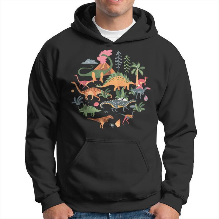 Cute Dinosaurs Illustration Dino Collection Classic Hoodie