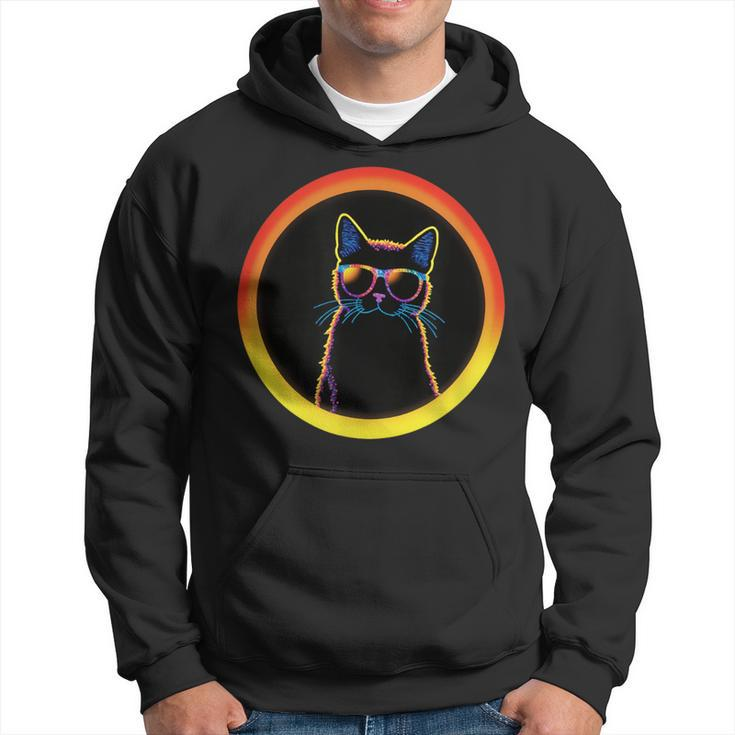 Cute And Cat Wearing Eclipse Glasses Hoodie